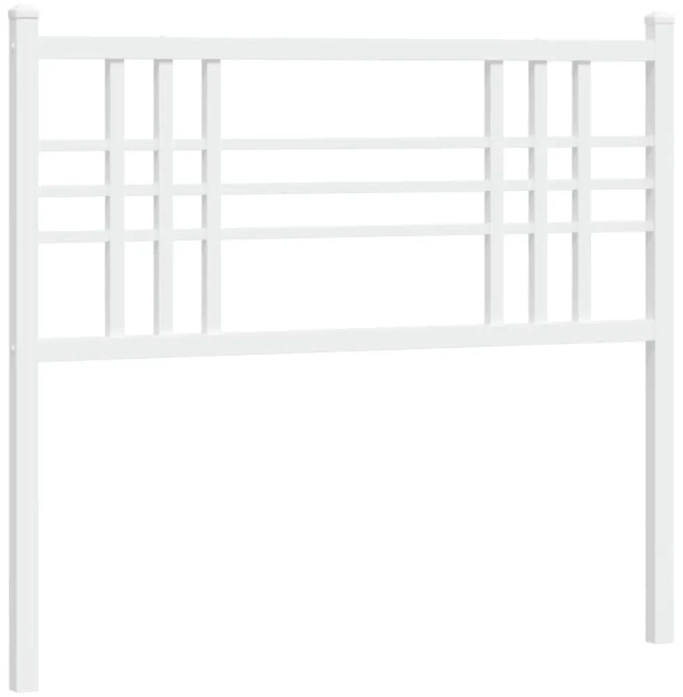 376402 vidaXL Метална резервна табла за легло, бяла, 100 см