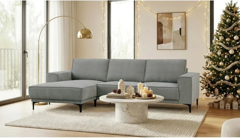 Тъмносив ъглов диван (ляв ъгъл) Copenhagen – Scandic