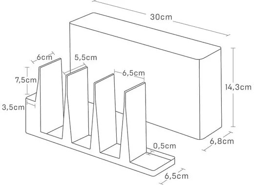 Метална поставка за кухненски прибори Tower – YAMAZAKI