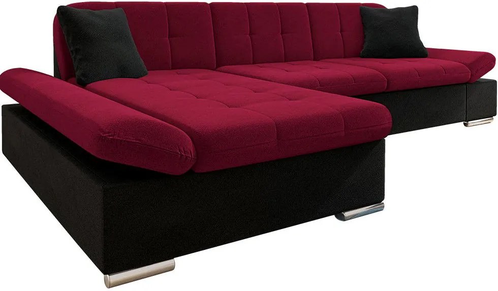 Ъглов диван Malwi-Left-Red-Black