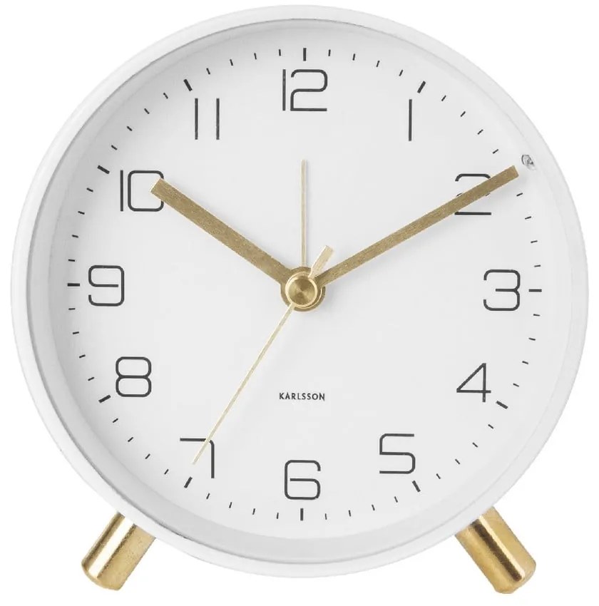 Бял будилник , ø 11 cm Lofty - Karlsson