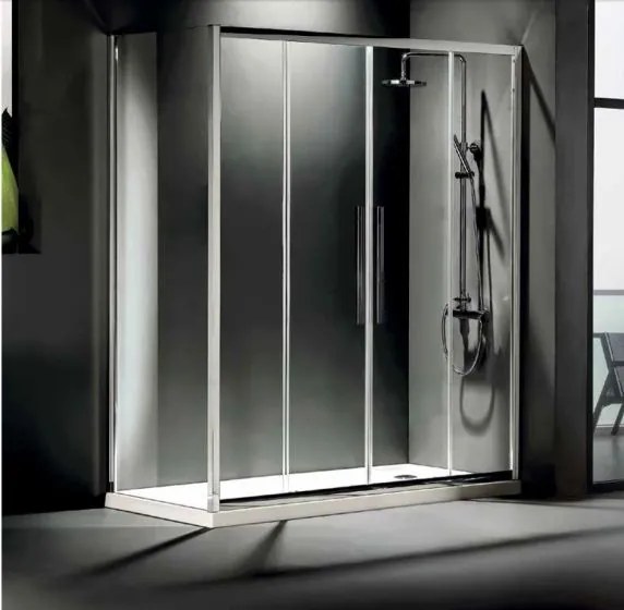 Плъзгаща се врата Devon Flow II-177 - 181-Хром