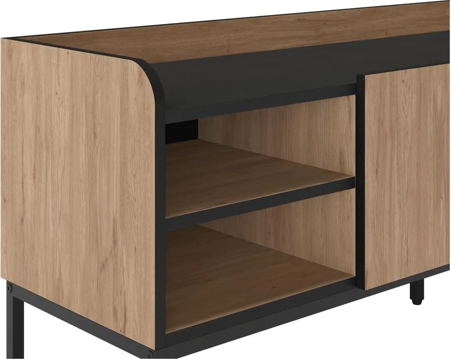 Маса за телевизор от дъбов декор в естествен цвят 160x55x42 cm Adara – Marckeric