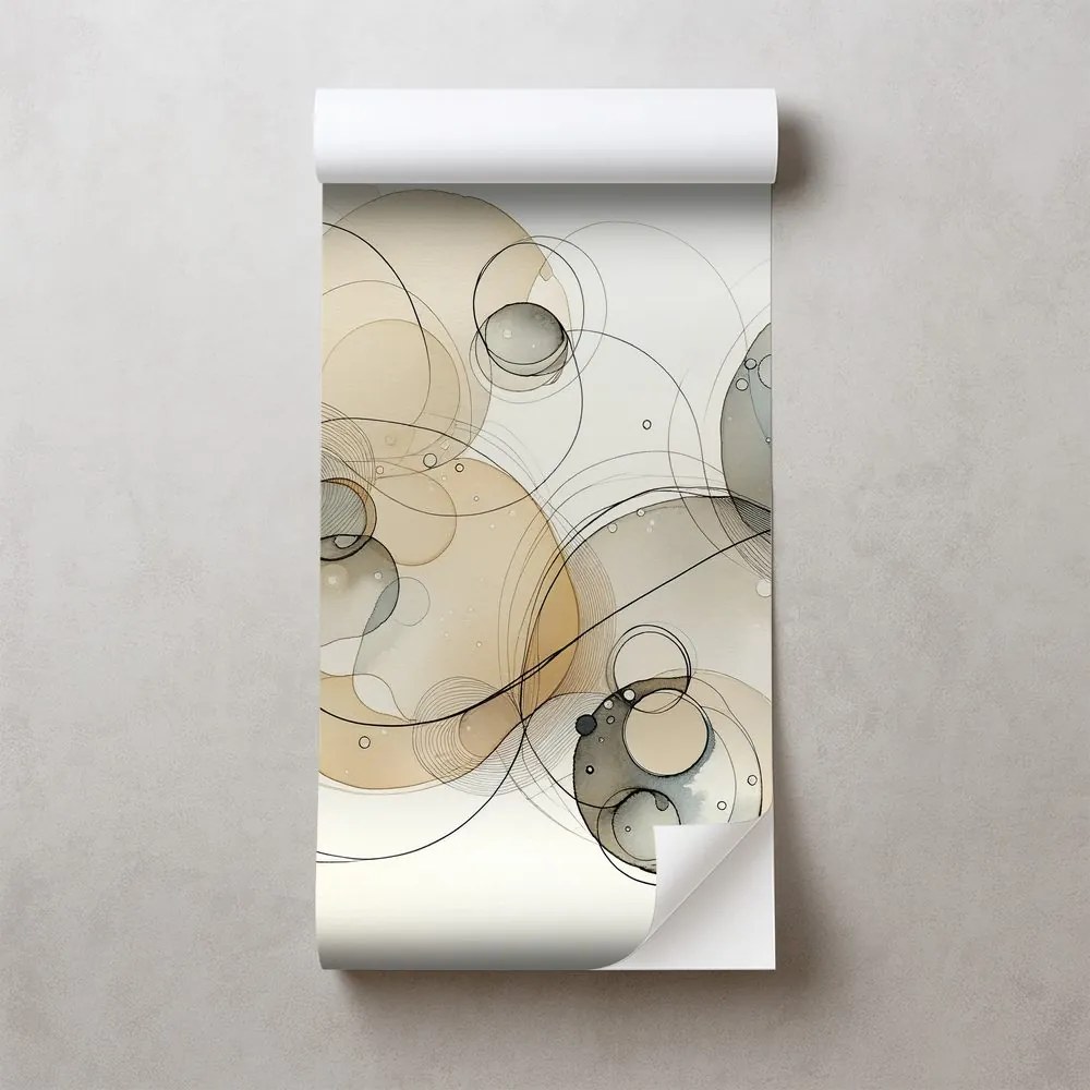 Самозалепващ тапет – Абстрактни акварелни кръгове