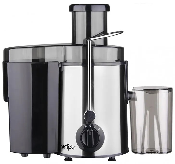 Сокоизстисквачка за плодове и зеленчуци SAPIR SP 1160 O, 600W, 450 мл, 2 скорости, Сребрист/черен