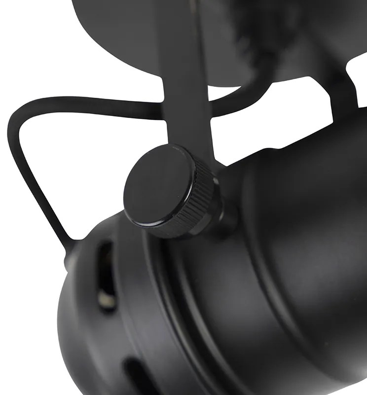 Индустриален студиен прожектор черен GU10 с клапи - Movie