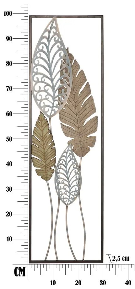 Декорация за стена II, височина 99,5 cm Foglie - Mauro Ferretti