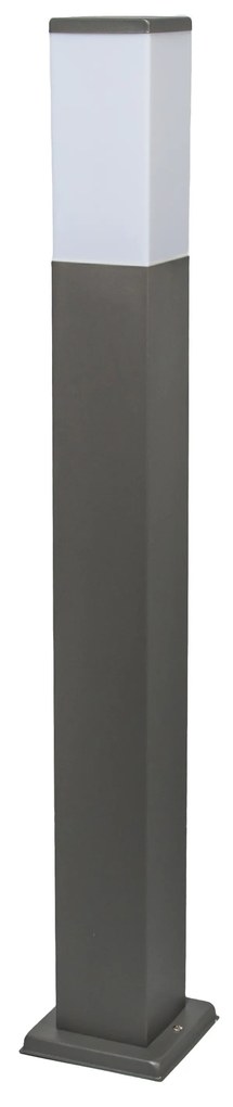 Модерна лампа за стълб за външен монтаж тъмно сива с опал 80 см IP44 - Malios