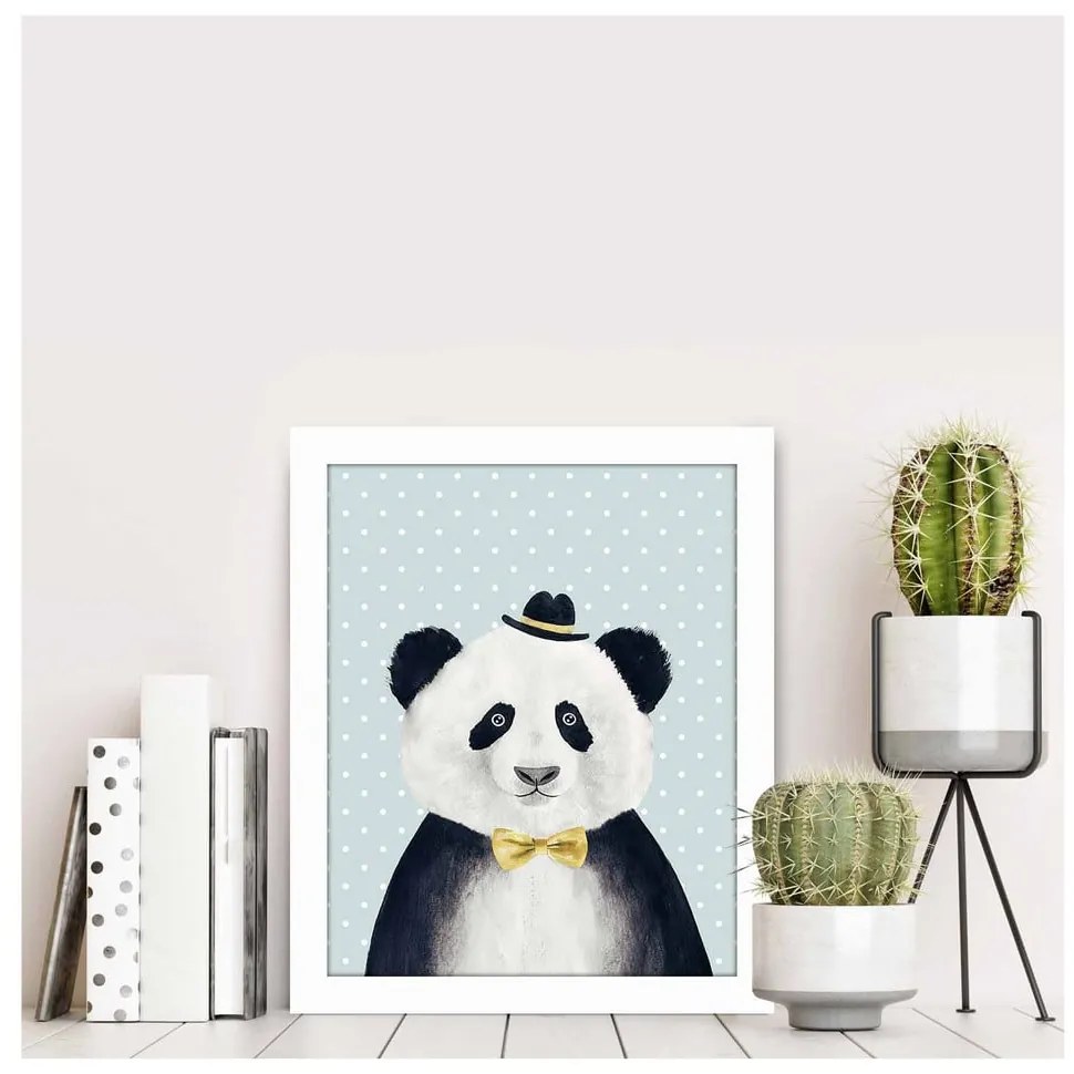 Декоративна живопис "Панда", 28,5 x 23,5 cm - Wallity