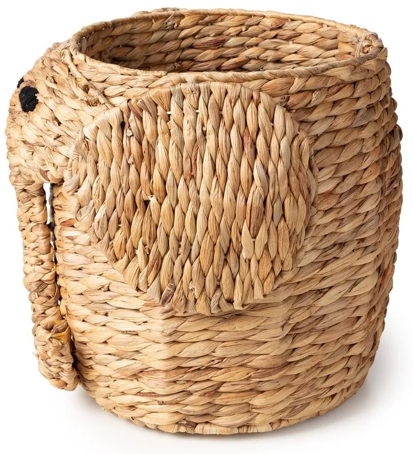 Детска кошница за играчки от воден зюмбюл естествена ø 30x35 cm Elephant – Compactor