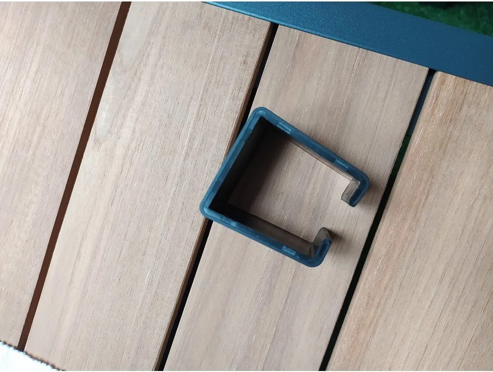 Сив алуминиев градински комплект за отдих за 5 души Rotterdam – Rojaplast