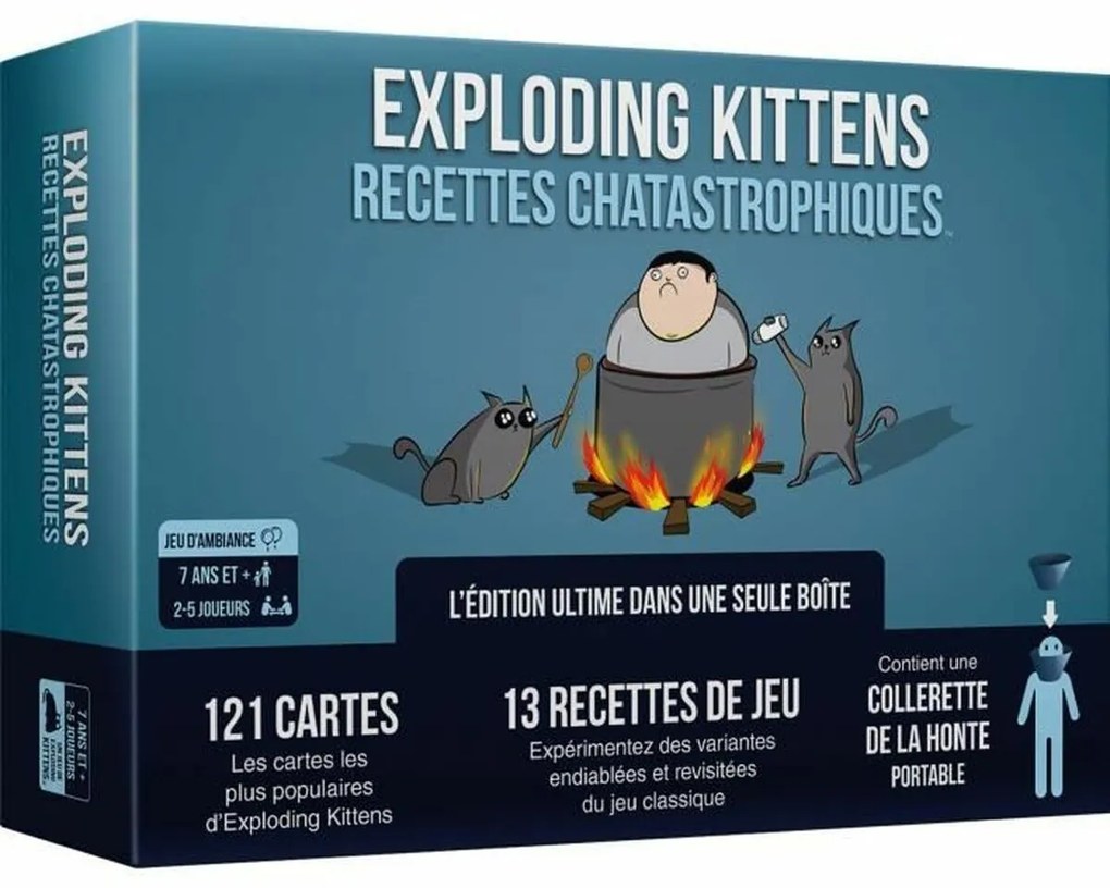 Настолна игра Asmodee Exploding Kittens: Recettes Chatastrophiques