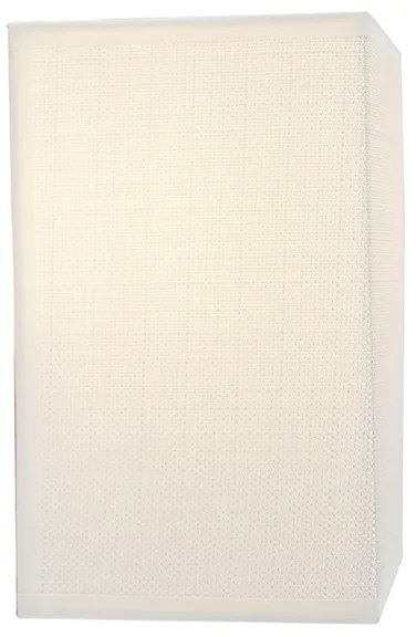 Модерна стенна лампа от юта, бяла, с текстилен абажур - Vete