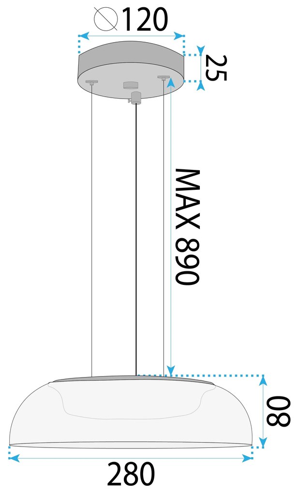 Висяща LED лампа APP1691-1PC Gold