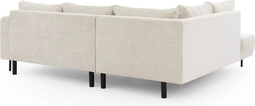 Бежов шенилов ъглов диван (ляв ъгъл/L форма) Mauris – Ropez