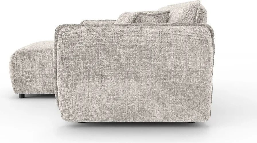 Бежов шенилов ъглов диван (ляв ъгъл) Nelia – Ropez