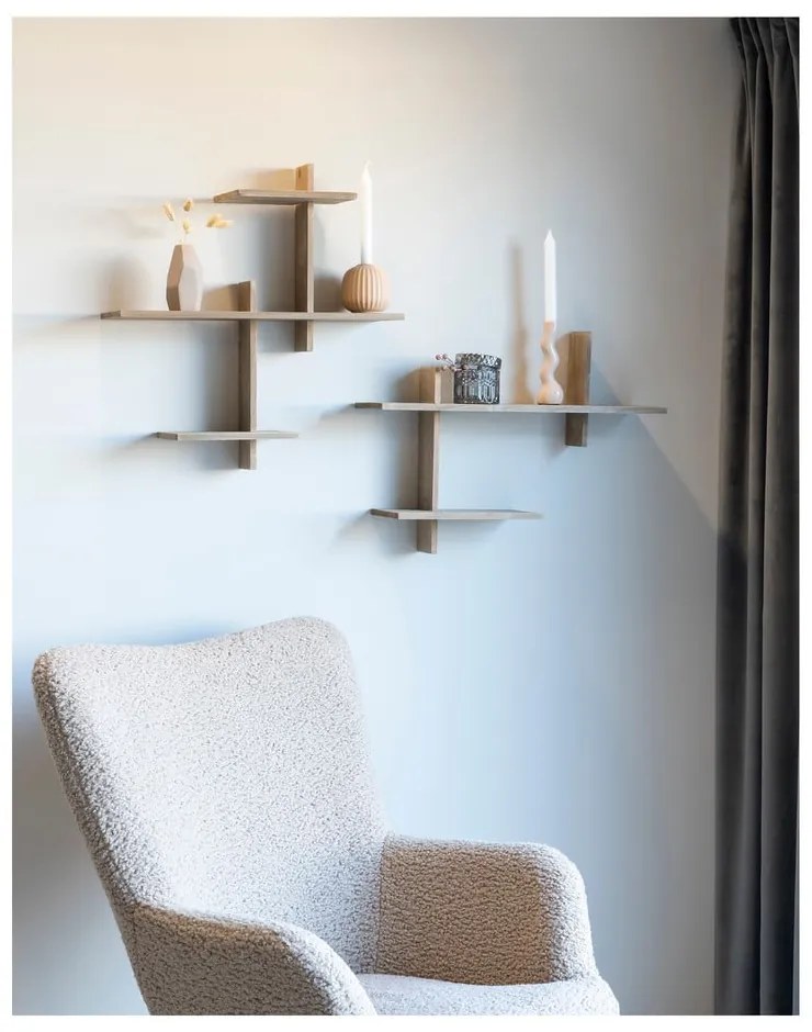 Двуетажен рафт от борова дървесина в естествен цвят Ovada - House Nordic