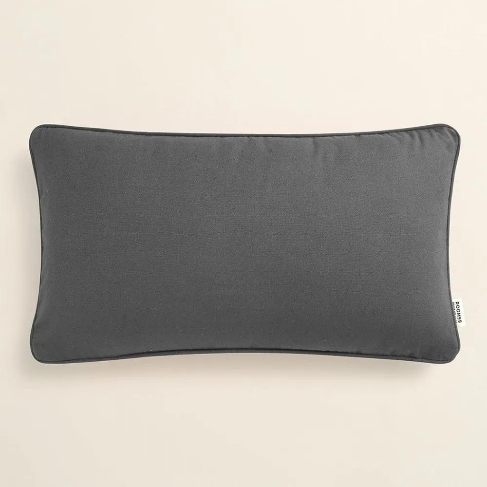 Елегантна калъфка за възглавница в тъмно сиво 30 x 50 cm