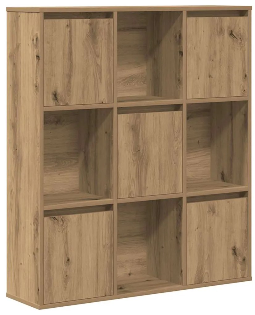 860408 vidaXL Библиотека, дъб артизан, 89x24x101,5 см, инженерно дърво