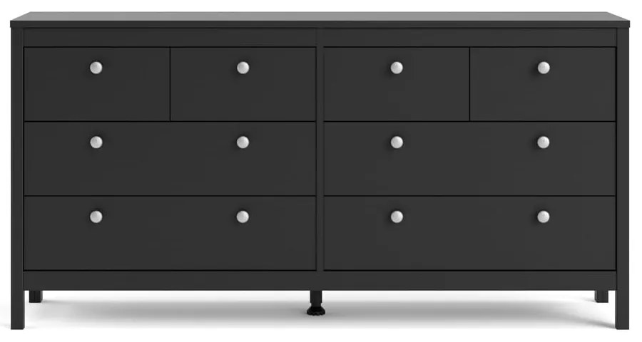 Черен нисък скрин 159x80 cm Madrid – Tvilum