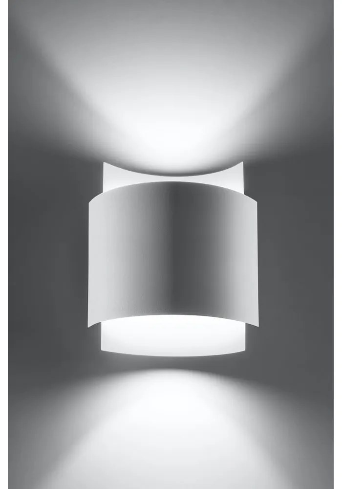 Бяла стенна лампа Forgmi - Sollux