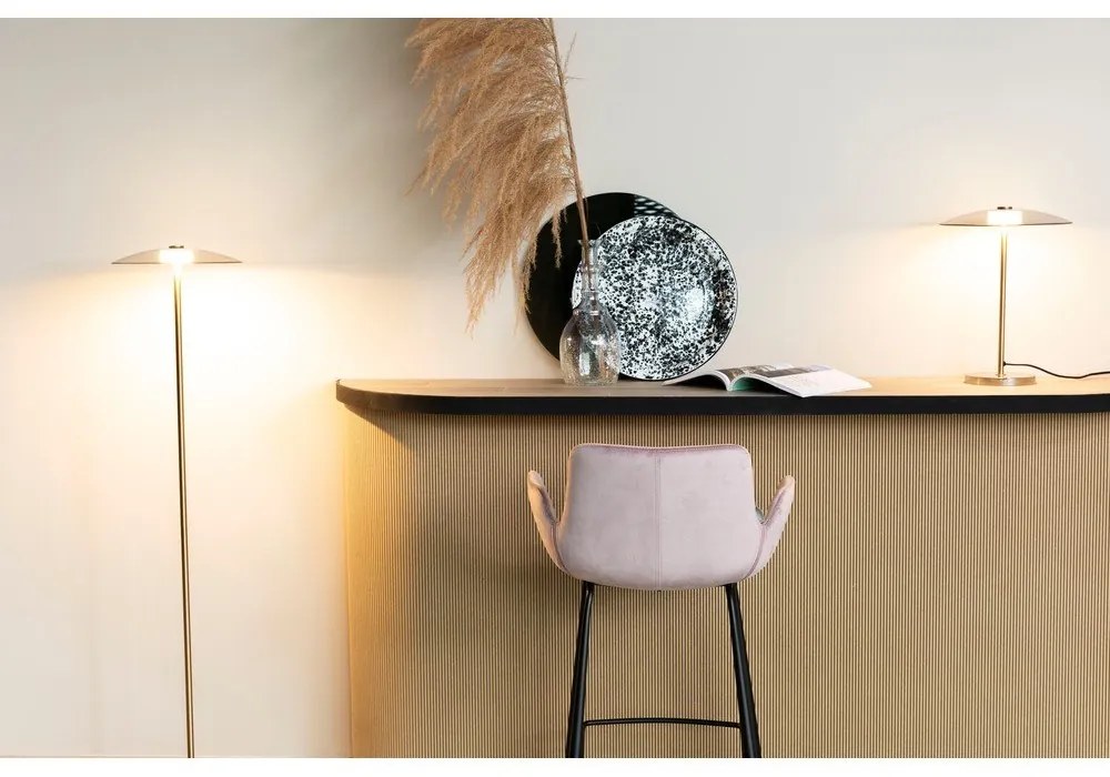 Светлорозови бар столове от кадифе в комплект от 2 броя 91,5 cm Brit - Zuiver