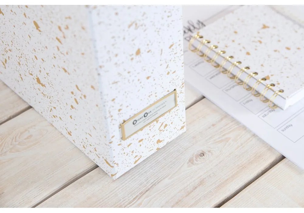 Органайзер за документи в златно и бяло Estelle Viktoria - Bigso Box of Sweden