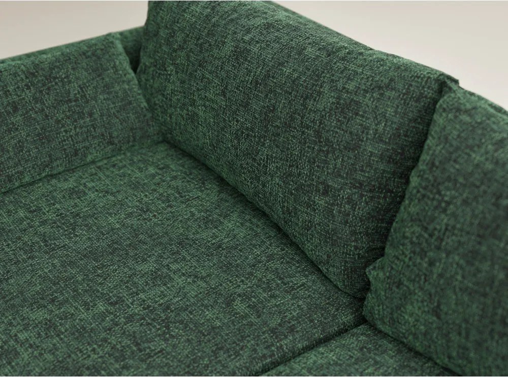 Тъмнозелен шенилов сгъваем/с място за съхранение ъглов диван (десен ъгъл) Leon – Maison de Rêve