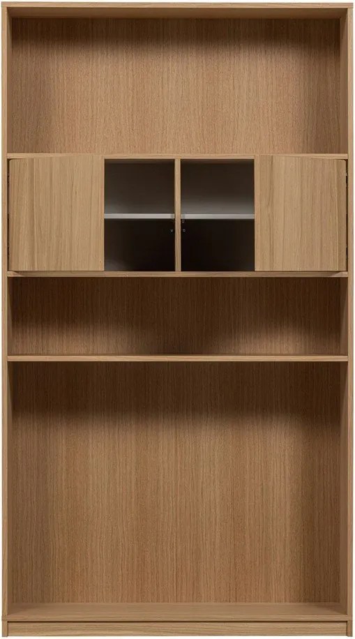 Модулна етажерка за книги с дъбов декор в естествен цвят 110x199 cm Modulair - vtwonen