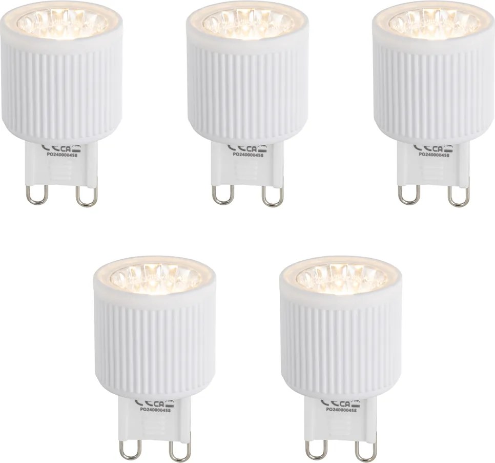 Комплект от 5 димируеми LED крушки G9 24mm 3W 300lm 2700K