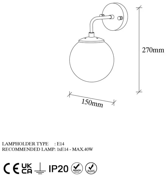 Стенна лампа Horn – Opviq lights