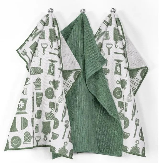 Кърпи в комплект от 3 кърпи от микрофибър 48x40 cm Essential - Tiseco Home Studio