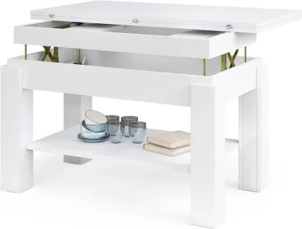 БРАВО Бял - РАЗТЕГАТЕЛНА ХОЛНА МАСА С ПОВДИГАЩ МЕХАНИЗЪМ И С РАФТ