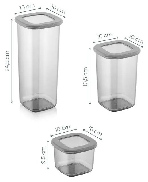 Кутии за храна в комплект от 3 бр. – Hermia