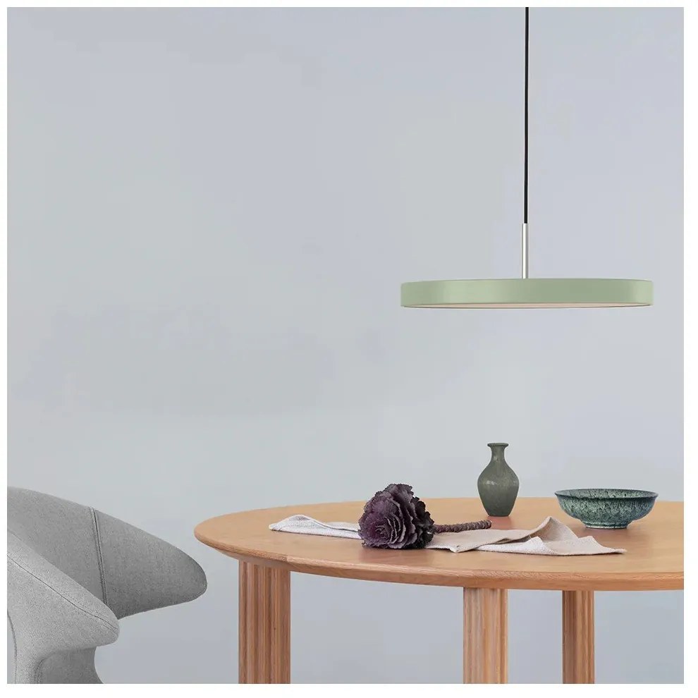 Светлозелено LED висящо осветително тяло с метален абажур ø 43 cm Asteria Medium – UMAGE