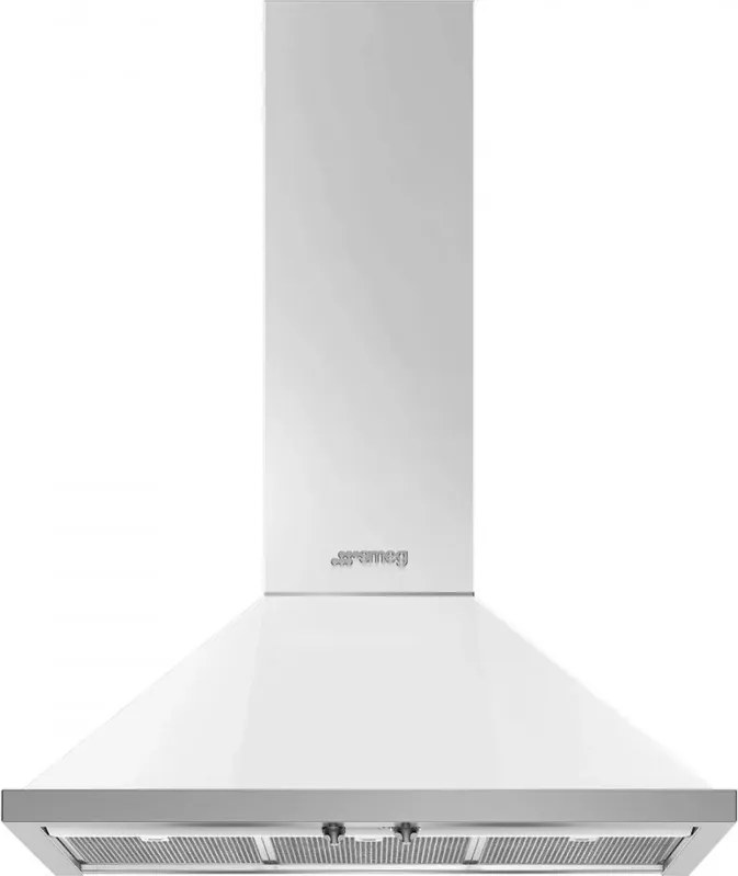 Абсорбатор SMEG Portofino KPF9WH, 275W, А+, 781 м3/ч, 3 скорости, 3 филтъра, Антивъзвръщателен клапан, Инокс, LED, Бял