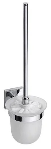 Четка за WC 9,5x36 см сребриста/бяла