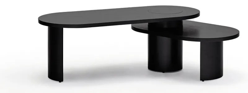 Черна масичка за кафе в пепел 120x50 cm Nori - Teulat