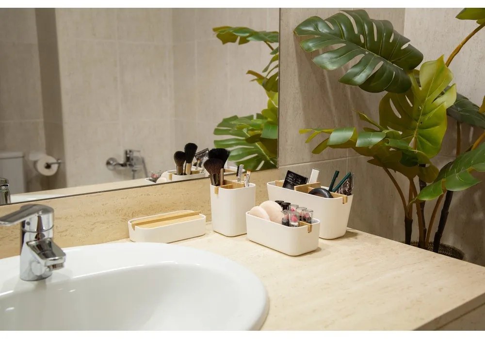 Бял органайзер за баня Ecologic, 8,4 x 7,8 cm - Compactor