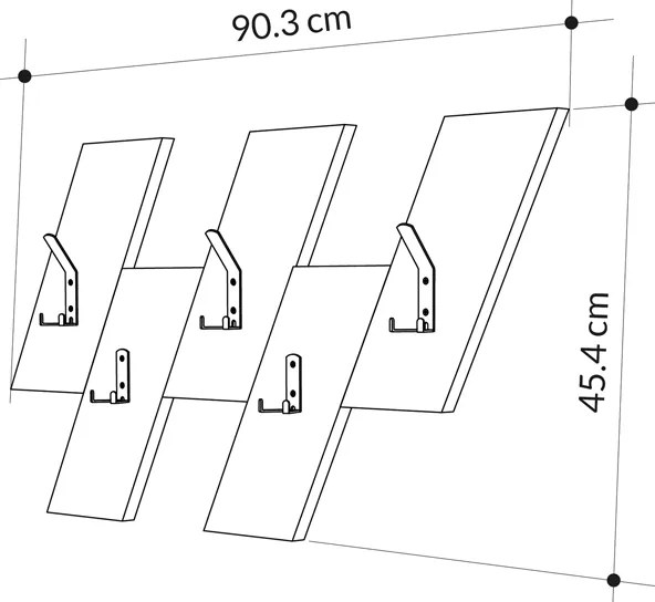 Закачалка Ливи 119-001215 цвят дъб-сив