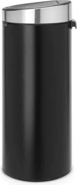 Кош за боклук Brabantia Touch Bin New 650009, 30 л, Безшумно и плавно затваряне, Черен/инокс