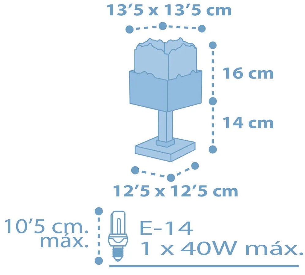 Лампа за четене Ango Panda-Blue