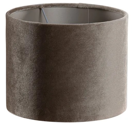Кафяв кръгъл абажур от велур 18/18/14