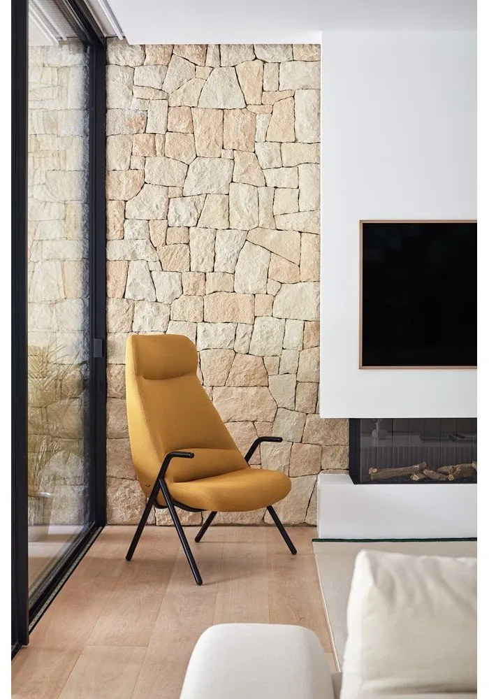 Жълт фотьойл , височина 114 cm Dins - Teulat