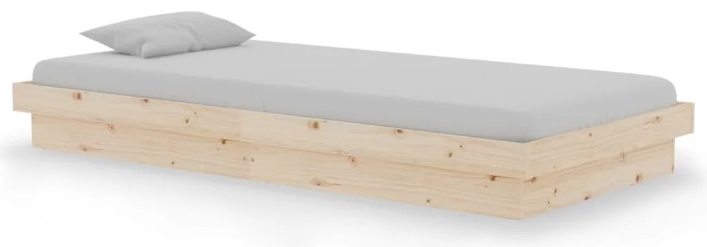 819937 vidaXL Рамка за легло, дърво масив, 90x190 см, Single