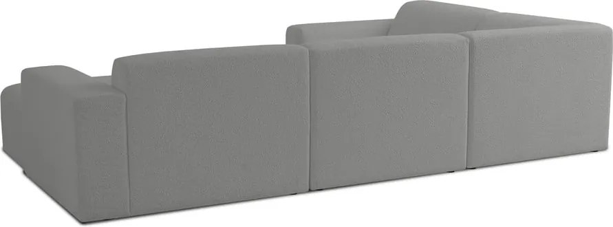 Сив ъглов диван от букле ("U" форма) Roxy – Scandic