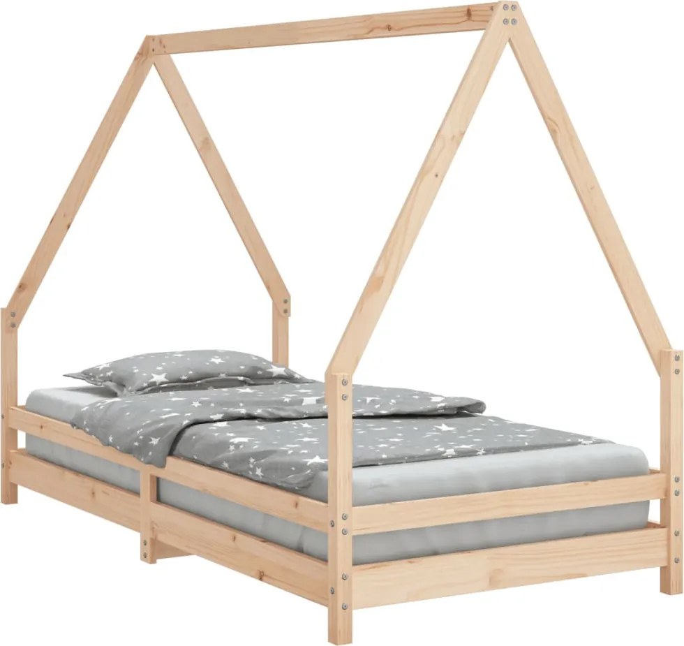 834492 vidaXL Детска рамка за легло, 90x190 см, бор масив