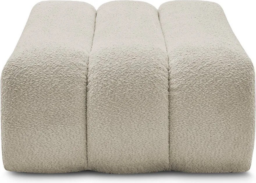 Бежова табуретка от прежда с примки от букле Azra – Bobochic Paris