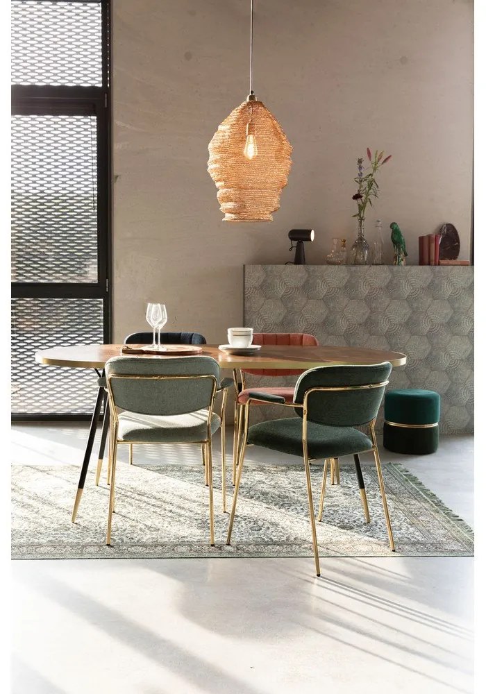 Тъмнозелени трапезни столове в комплект от 2 Jolien - White Label