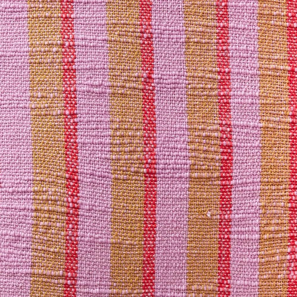 Розова и кафява памучна възглавница Rita, 50 x 50 cm - Hübsch